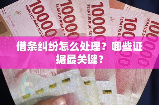 济南借条纠纷怎么处理？哪些证据最关键？