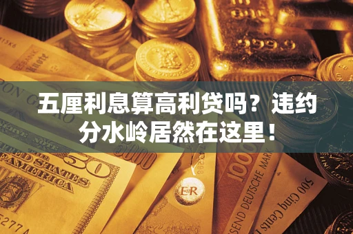 济南五厘利息算高利贷吗？违约分水岭居然在这里！