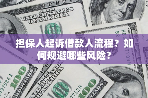 济南担保人起诉借款人流程？如何规避哪些风险？