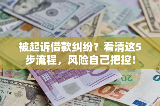 济南被起诉借款纠纷？看清这5步流程，风险自己把控！